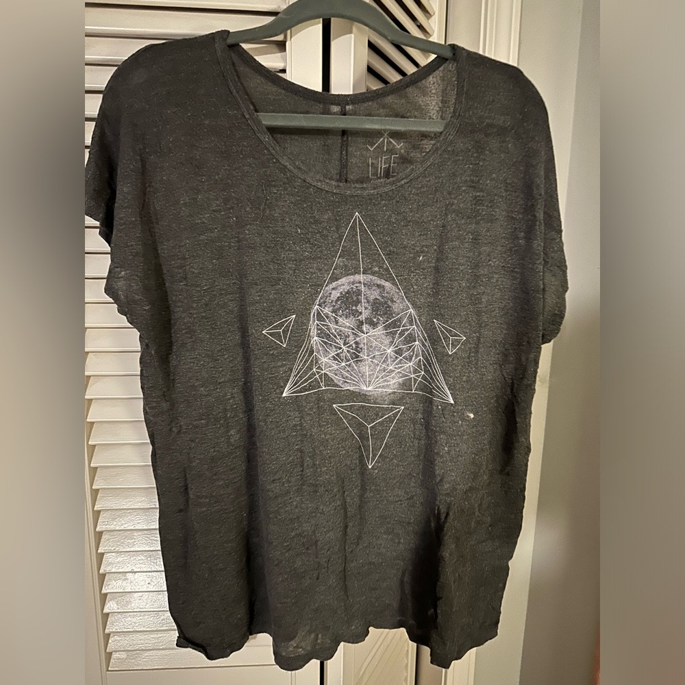 Geometric moon tee